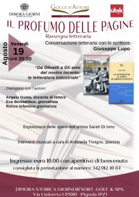 Lo scrittore Giuseppe Lupo chiude la rassegna letteraria “Il profumo delle pagine”