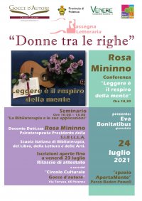 La Biblioterapia chiude la rassegna letteraria “Donne tra le righe”