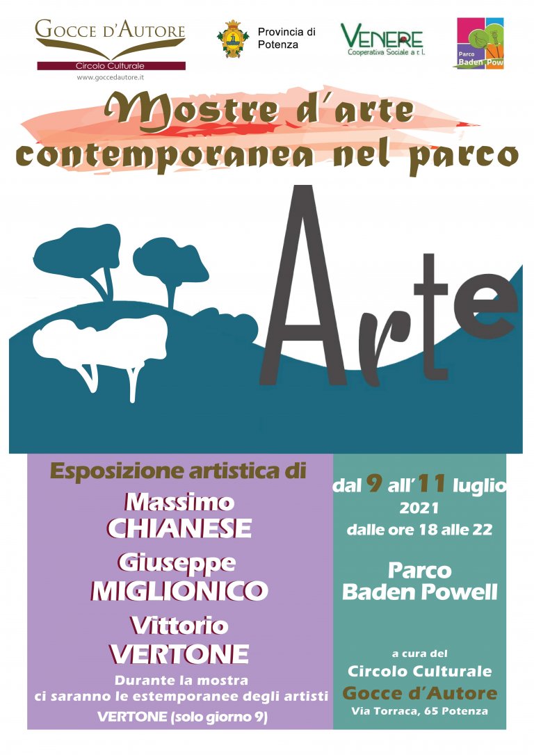 Tre artisti in mostra al Parco Baden Powell