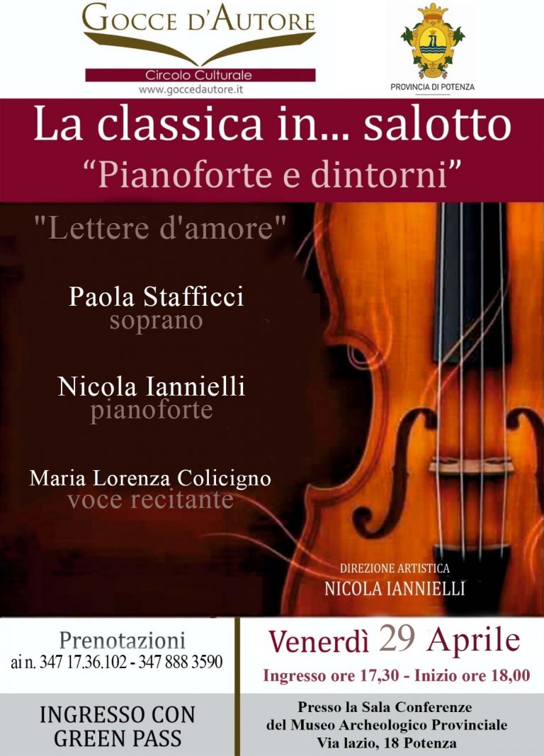 “Lettere d’amore” il concerto de La Classica in Salotto