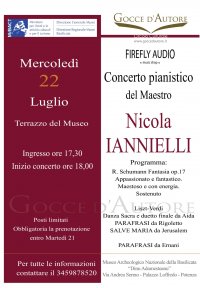 La musica classica chiude la rassegna estiva di Gocce d’Autore - Mercoledì 22 luglio alle 18,00