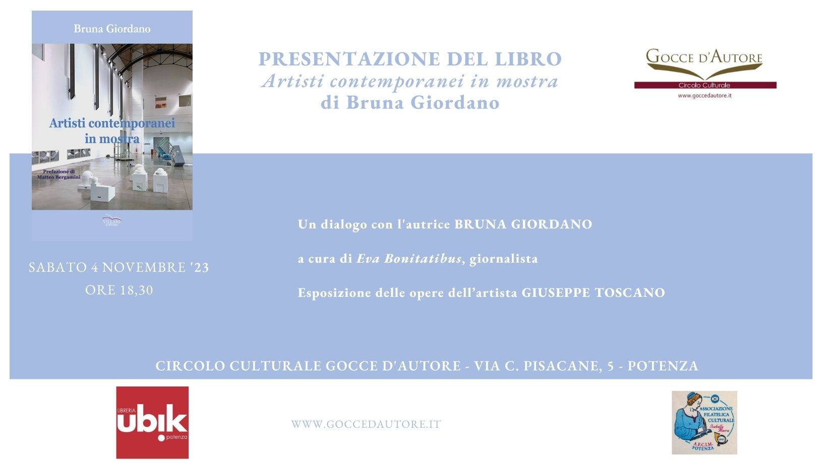 Copertina presentazione libro Giordano