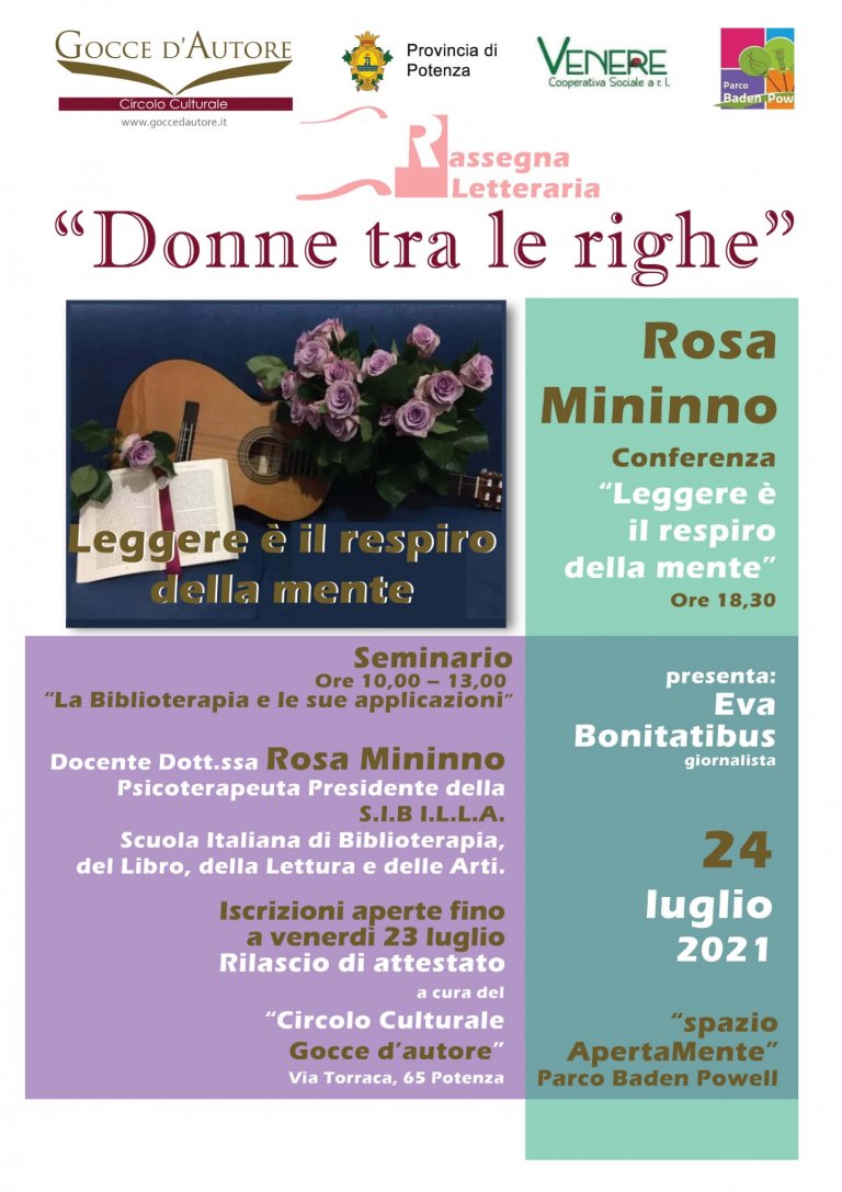 La Biblioterapia chiude la rassegna letteraria “Donne tra le righe”