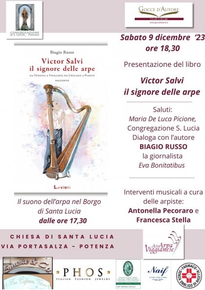 Il suono e la storia dell’arpa viggianese con il libro di Biagio Russo