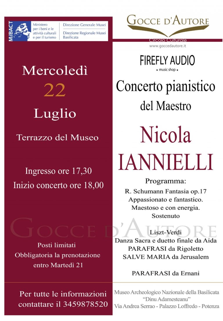 La musica classica chiude la rassegna estiva di Gocce d’Autore - Mercoledì 22 luglio alle 18,00